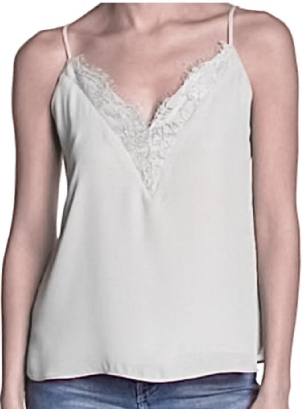 Lace Trim Cami Tank Top XXS